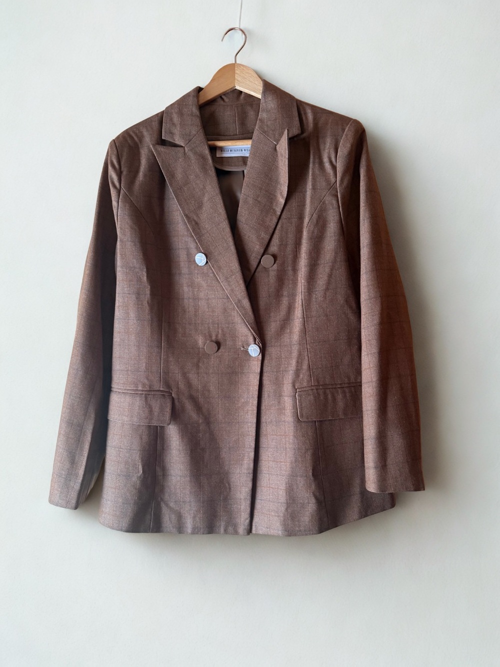 Tailored Double-Breasted Brown Women's Blazer